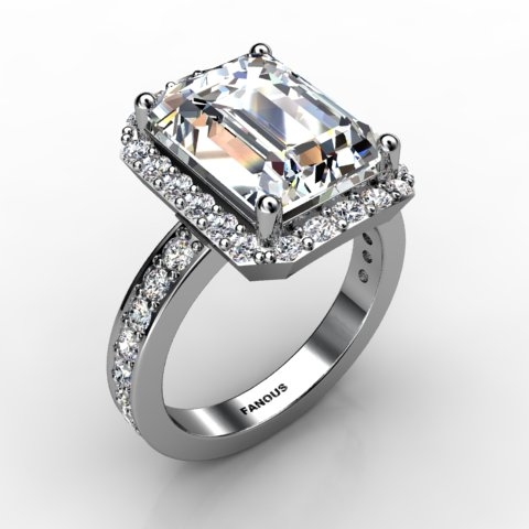 18k White Gold Engagement Ring 0.888ct - 1002269-18kw